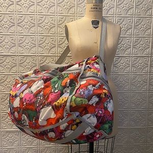 LeSportSac artist collaboration with Fafi, large weekender bag.